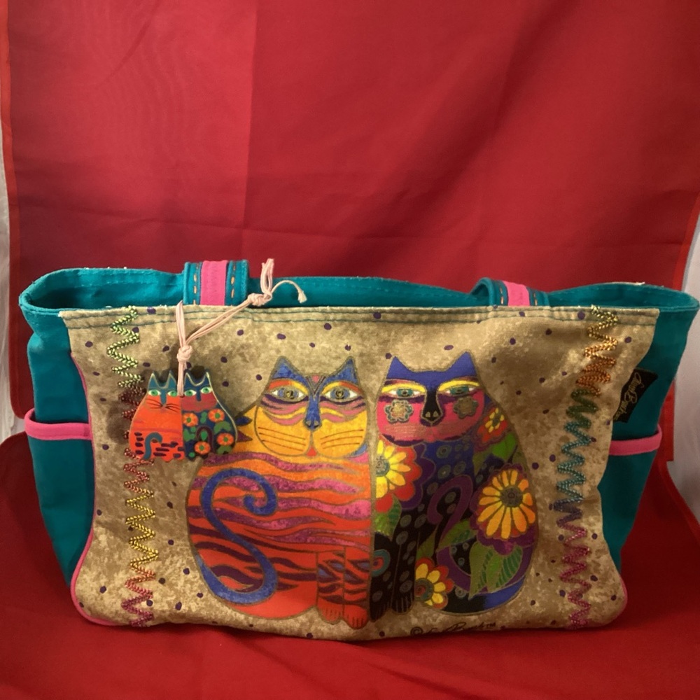 Laurel Burch canava zipped bag